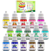 Sada 15 tekutých potravinářských barviv, každá barva 6 ml Naty Shop