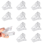 Cleme pentru unghii, cleme pentru manichiură, cleme transparente pentru unghii, Cleme transparente Polygel, construcție rapidă pentru extensii de unghii, asistent cu gel, 10 bucăți