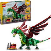 LEGO Creator 3in1 Grüner Drache - Spielzeug - Umbaubar in Spielzeug Seeschlange oder Phönix Figur - Bauspielzeug mit Tieren für Kinder - Geburtstagsgeschenk für Jungen und Mädchen ab 9 Jahren 31161