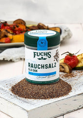 Fuchs Gewürze - Rauchsalz "Starý dub" - über Eichenholz geräuchert, rauchiger Gesmack für Grillfleisch oder Fisch - přírodní ingredience - 100 g v wiederverwendbarer, recyclebarer Dávka