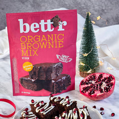 Bettr Organic Brownie Mix - Bio, veganské a bezlepkové brownies s bohatou kakaovou příchutí, 6 x 400 gramů Kitchen Naty Shop