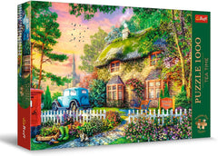 Trefl Premium plus kvalita - Puzzle Tea Time: Houses Stoney Lane - 1000 dílků, Série nostalgických malovaných obrázků, Ideální sladění dílků, Pro dospělé a děti od 12 let Puzzle Naty Shop Výchozí název