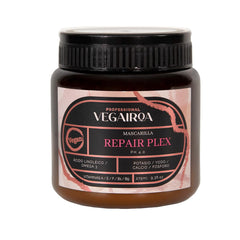 VEGAIROA - Repair Plex Mask - Mască pentru reparații extreme - Hidratantă și hrănitoare - Fără frizz - Pentru păr tratat chimic - Produs profesional vegan de coafură - 300 g Masca de par Naty Shop Titlu implicit