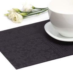 50 șervețele ROYAL Collection 1/4-fold 40 X 40 negru "Ornamente"