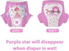 Plenky pro dospělé CutiePlusU, 10 kusů, jednorázové inkontinenční kalhotky s prostěradlem pro ženy a muže, maximální savost přes noc - malá princezna (velká velikost 94-119 cm)