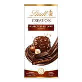 Lindt Creation Hazelnut De Luxe Bar - Hořká čokoláda s křupavými lískovými oříšky ve smetanové náplni