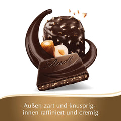 Lindt Creation Hazelnut De Luxe Bar - Hořká čokoláda s křupavými lískovými oříšky ve smetanové náplni