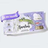 Millis Bamboo Baby Sensitive vlhčené ubrousky pro jemnou dětskou pokožku - 5 x 60 kusů - Přírodní, šetrné a udržitelné čištění - Biologicky odbouratelné dětské ubrousky, bez plastů a alkoholu
