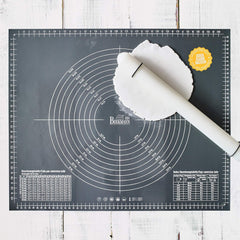 Easy Baking, Ausrollstab, 40 cm, weiß, mit Distansringen aus Silikon, aus lebensmittelechtem Kunststoff