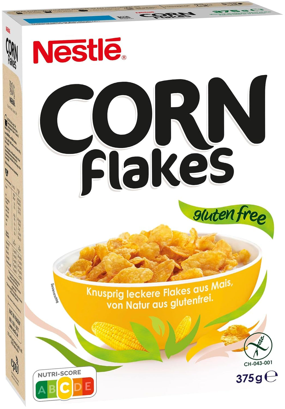 Nestlé Cereals Corn Flakes, Classic Corn Flakes, Bezlepkové, Balení 1 ks (1 x 375 g)