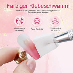 100 Stk Nail Art Schwamm Mit Metallgreifer, Nailart-Zubehör, Baby Boomer, Rendering-Werkzeuge Mit Greifer-Blöcken, Maniküre-Gradient Nail Art Schwamm, Für Pinselset, Nägel, Nageldesign-Zubehör