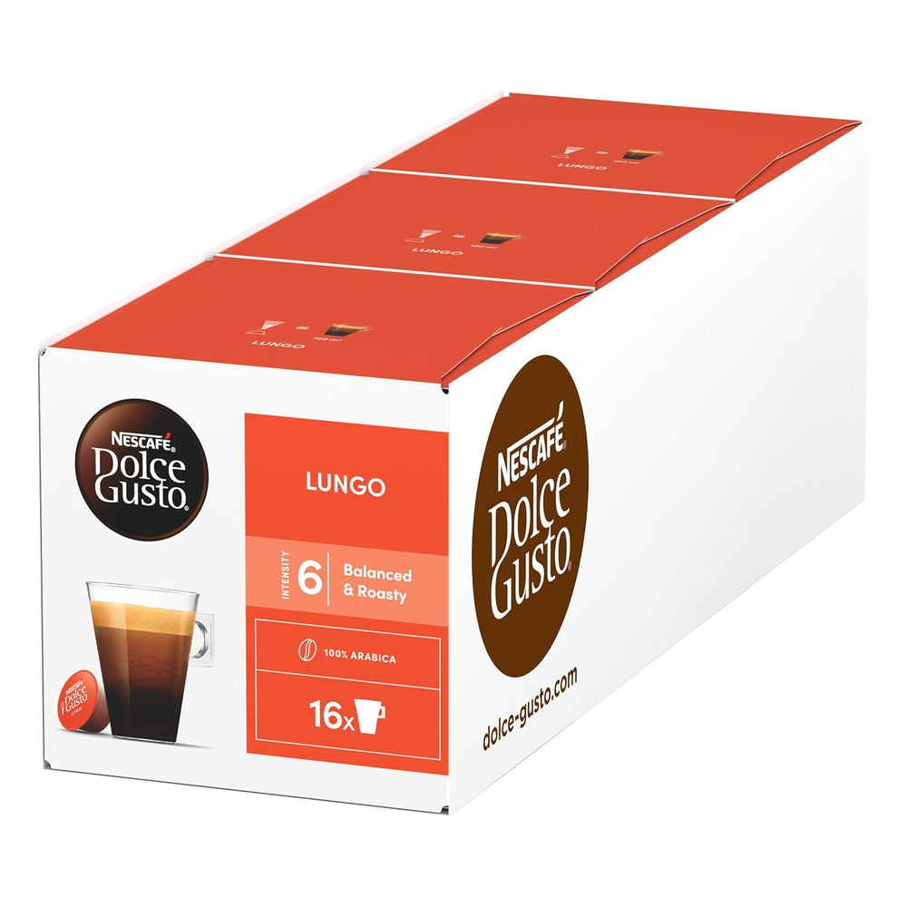 NESCAFÉ DOLCE GUSTO Lungo Kaffeekapseln 3er Pack (3 x 16 Kapseln)
