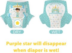 CutiePlusU Plenky pro dospělé 2 balení Jednorázové inkontinenční kalhotky s klopami pro ženy a muže Maximální savost přes noc - Malý princ (střední 71-96 cm)