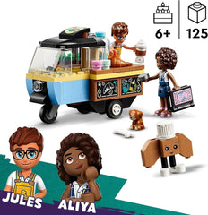 LEGO Friends Rolling Café Malá hračka na pečení pro děti, dárek pro dívky a chlapce 6 let, vzdělávací hračka s Aliyou, Julesem a psem Airou 42606 Stavebnice Beuche den LEGO-Store