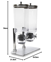 APS 11807 Distribuitor de cereale Duo FRESH+EASY, 22 x 35 cm, H: 52 cm, recipient din SA, capac din oțel inoxidabil 18/8 Cutii depozitare alimente Naty Shop