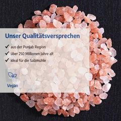 Govinda Kristallsalz - hrubý (1kg) | 250 milionů let alt | Salz aus der Panjab-Region | 100% přírodní krása & ohne Zusätze | Ájurvédské | Vegan | Ideální pro mlýn na sůl