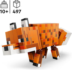 LEGO Minecraft Der Fuchs - 3D-Puzzle Tierfigur mit Zubehör - Herní Deko pro Schlafzimmer nebo Gaming Raum - Hráč Spielzeug zum Geburtstag für Jungen, Mädchen und Fans ab 10 Jahren - 21588
