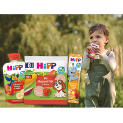 HiPP Bio Knusper Stangen Apfel Karotte (7 x 30g), Babysnack ab 8. Monat, Süße nur aus Früchten und Gemüse, glutenfrei, in bester Bio-Qualität