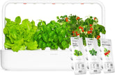 Grădină interioară Click and Grow, mai ușoară decât un sistem de creștere hidroponic, Grădină inteligentă cu LED, grădină de plante aromatice, seră interioară cu 9 capsule de plante incluse (alb)