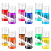 Lebensmittelfarbe Gel - 12 Farben Konzentrierte Gel Lebensmittel Farben Für Kuchen Dekoration, Backen, Kekse, Macaron - Zuckerfrei Food Coloring Für Getränken, Tortendeko, DIY Slime, Osterei - 10 ml Je Naty Shop 10 Ml