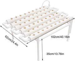 Hydroponische Systeme Grow Set Hydrokultur Rostlinná zelenina Hydroponické Pflanzen BewäSserung Systém Garten Kit Garden Tool Pflanze Sites Pěstování hydroponie Hydroponisches Anzuchtsystem 54LöCher 6Rohr