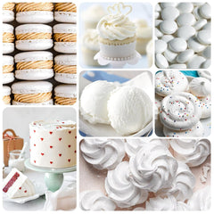 Potravinářské gelové barvivo - 100 ml, gelové potravinářské barvivo na dorty, pečení, sušenky, makronky - koncentrované potravinářské barvivo bez cukru na zdobení dortů, nápojů, velikonočních vajíček, slizu pro kutily (bílé)