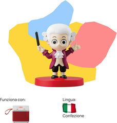Figura cu sunet, simfonii dulci de Mozart - Canzoncine - jucărie, conținut educațional, versiune italiană, copii 0+ ani Jucarii Bebe Naty Shop
