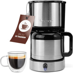 Cafetieră Clatronic® cu carafă termos pentru 8–10 cești de cafea (aprox. 1,2 l) | Cafetieră cu filtru din oțel inoxidabil | Carafă termos cu pereți dubli | Fără pierderi de temperatură | Cafetieră de 800 W | KA 3805