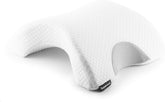 InnovaGoods - Pernă cervicală vâscoelastică pentru cupluri, Design ergonomic pentru relaxare în cuplu, Spumă cu memorie pentru ameliorarea presiunii, Husă detașabilă, Alb, 36 x 12,5 x 30,5 cm, Spumă cu memorie
