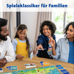 Ravensburger Family Game 26888 – World Tour – Klasika pro rodiny od 8 let – Party hra, cestování po světě, desková hra až pro 6 hráčů – 170+ měst