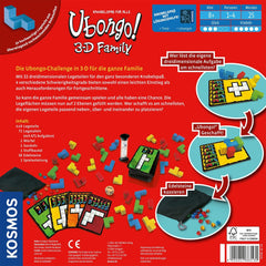 Kosmos 683160 Ubongo 3-D Family, Jocul popular de acțiune și puzzle 3D pentru întreaga familie, Jocul clasic de societate și petrecere pentru gândire logică pentru 1-4 jucători