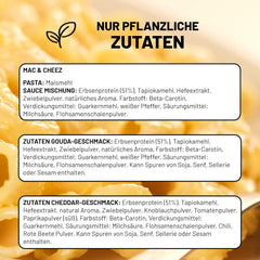 Kultivovaná jídla Vegan 3-er Set Vegan Mac And Cheese, Gouda Sauce, Cheddar Sauce, Laktosefrei Glutenfrei MAC & CHEEZ CHEATCHEEZ