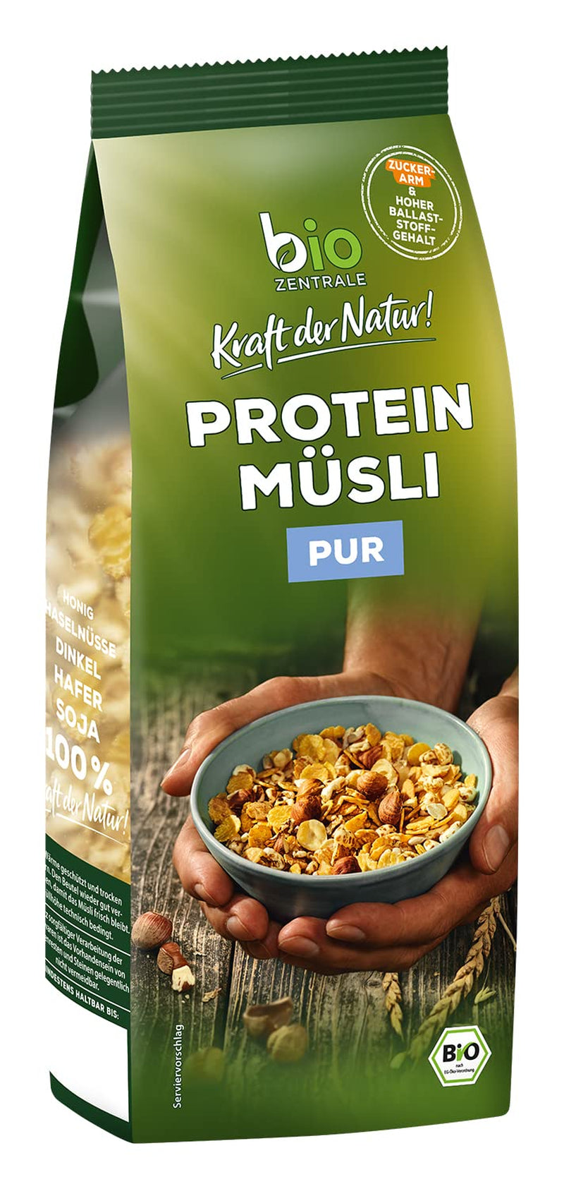 Biozentrale čisté proteinové müsli - 375g - Bio s medem - Jako snídaňové cereálie nebo jako svačina