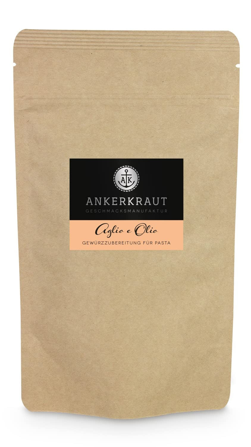 Ankerkraut Aglio e Olio, italienische Gewürzmischung für Pasta und klassische Spaghetti-Nudeln, 120g im aromadichten Beutel