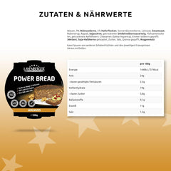 Layenberger Prower Bread Walnut, Eiweiß- Und Ballaststoffquelle, Ohne Konservierungsmittel, Ohne Hefe, Ohne Mehl, Mit 14G Protein Pro 100G, (1 X 500G) Směs na pečení a vaření Naty Shop