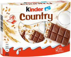 Tyčinky Kinder Country, 9 tyčinek, 212 g