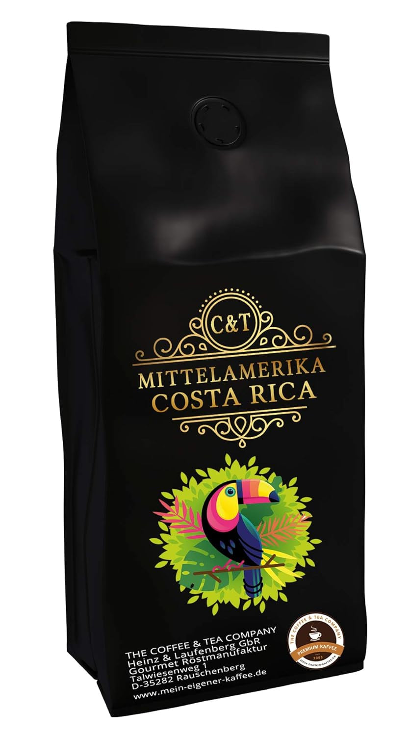 Cafea C&T din Costa Rica 100% Arabica Cafea premium excelentă din America Centrală (boabe întregi, 1000 g)