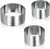 Metaltex 204536010 Inele de gătit din oțel inoxidabil, 3 bucăți de diferite dimensiuni