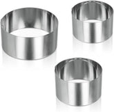 Metaltex 204536010 Inele de gătit din oțel inoxidabil, 3 bucăți de diferite dimensiuni