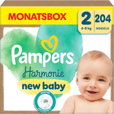 Plenky Pampers Harmony vel. 2, plenky 204, 4kg-8kg, jemná ochrana pokožky se 100% ochranou Pampers