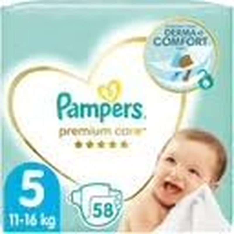 Pleny Pampers vel. 5 (11-16 kg), pleny prémiové péče, 58 kusů, optimální pohodlí a ochrana pro citlivou pokožku od Pampers