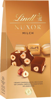 Lindt NUXOR Gianduja krémová mléčná čokoláda s praženými celými lískovými oříšky, 103 gramů Čokoládové bonbony Naty Shop Výchozí název