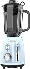 Cecotec Standmixer Retro Power Black Titanium Retroblue, 1200 W Maximale Leistung, 1,5 L Glasbehälter, Einstellbare Geschwindigkeit, 4 Klingen Mit Schwarzem Titanbeschichtung, 100% Kupfermotor. Kuchyně Naty Shop
