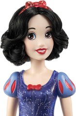 Mattel Disney Princess Toy Snow White pohyblivá panenka s třpytivým oblečením a doplňky Dárek pro děti inspirovaný filmem Disney HLW08 Naty Shop Dolls