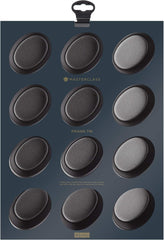 Pánev Masterclass Friand - 12 jamkové, šedé formy a pečící plechy Naty Shop