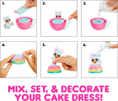 L.O.L. Překvapení! Mix & Make Birthday Cake Tocks - Se sběratelskou panenkou, DIY dortovými šaty, "pečením" a zdobením dortu, přísadami a třpytivým posypem - Panenka s dortovými šaty - Ideální pro dívky ve věku 3+ Naty Shop Dolls