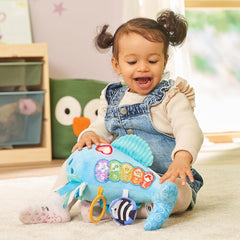 VTech Baby music plush whale - Jucărie interactivă de pluș pentru a descoperi și stimula simțul tactil - Cu cântece, fraze și melodii - Pentru copii cu vârsta cuprinsă între 3-36 luni Jucarii Bebe Naty Shop