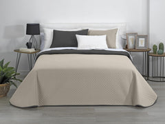 Estoralis | AVA | Cuvertură Boutique Reversibilă | Pentru toate anotimpurile | Culoare - Gri/Antracit | Pentru pat de 140/150/160 cm. pat. (250 X 270 Cm. Ancho X Alto) | Cuvertură cu matlasare Plapumi si pilote Naty Shop