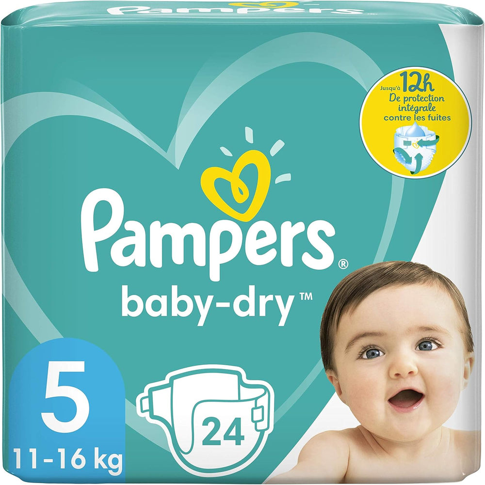 Plenky Pampers pro miminka vel. 5 (11-16 kg), 24 kusů, až 12 hodin ochrany proti protečení