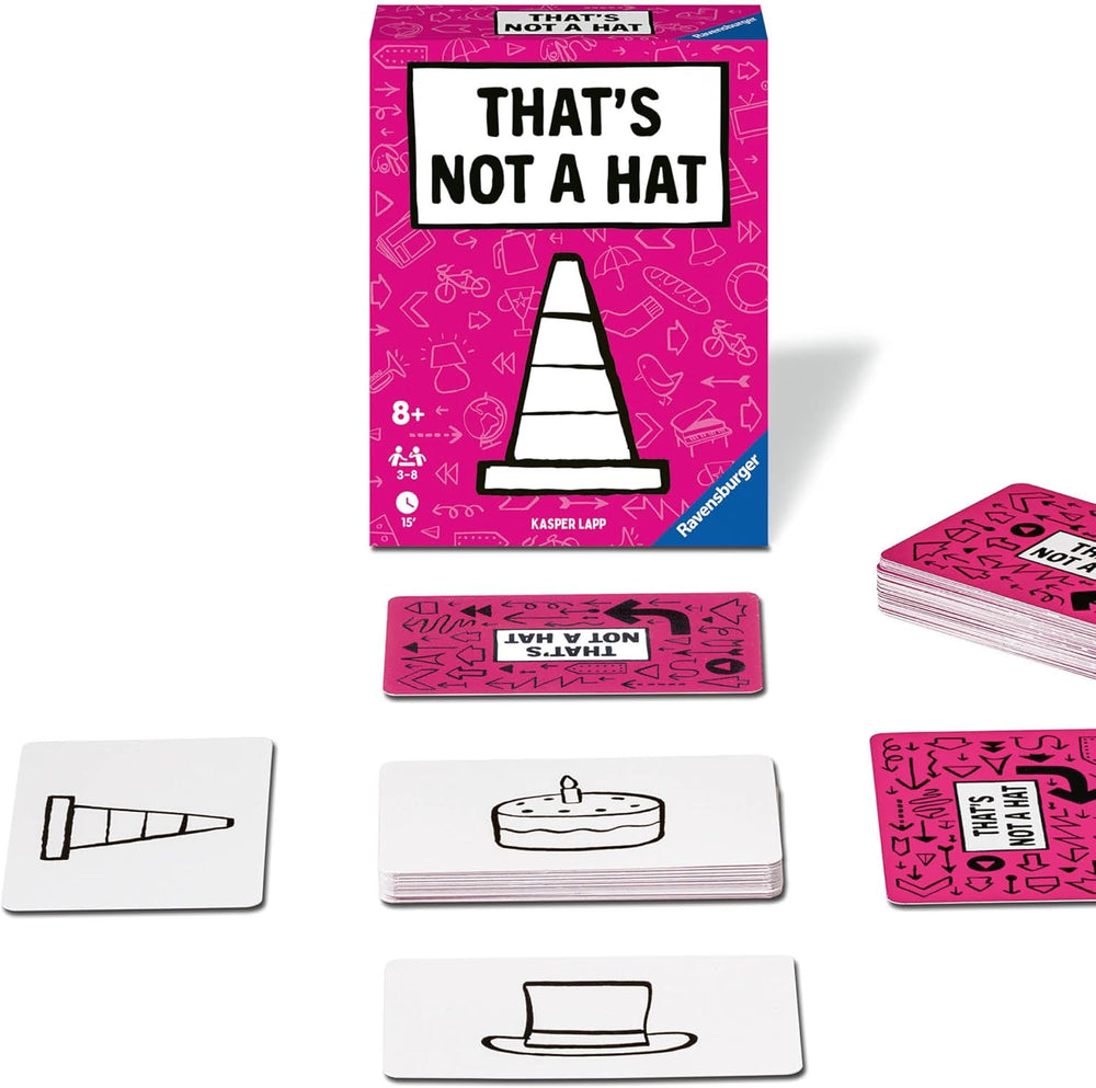 Ravensburger – 20954 To není klobouk – společenská hra, karetní hra pro 3–8 hráčů, zábavná zábava pro děti od 8 let – dárky k narozeninám